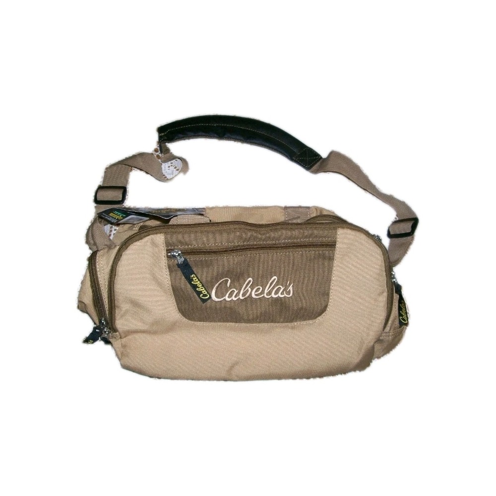 Cabelas Catch All Gear Bag Weather Resistant Tan Polyester 6 Pocket Hunting Fish